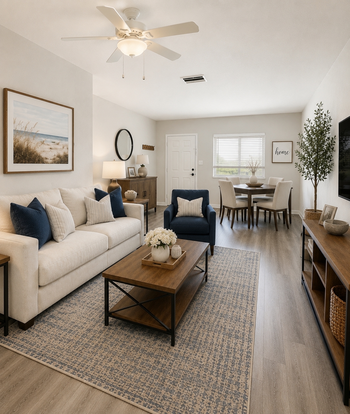 Living room with decor