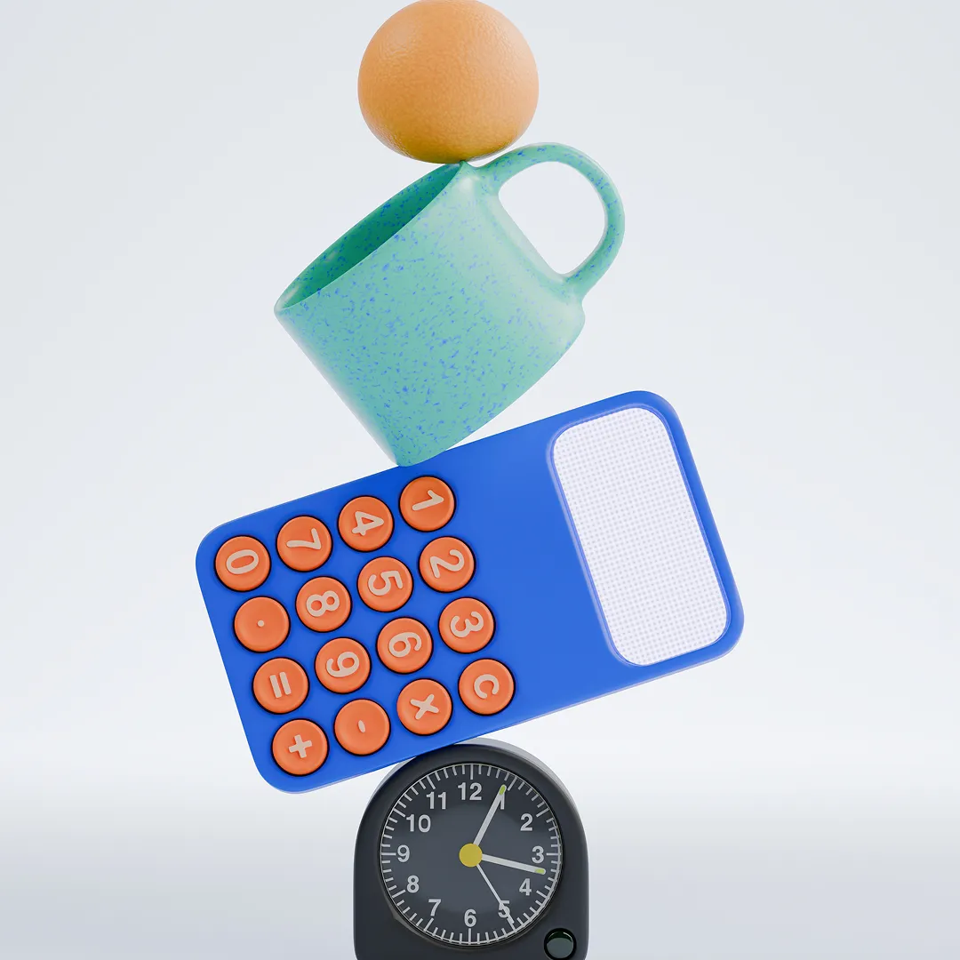 Worksuite FMS - freelancer time tracking and project management - 3D hero image