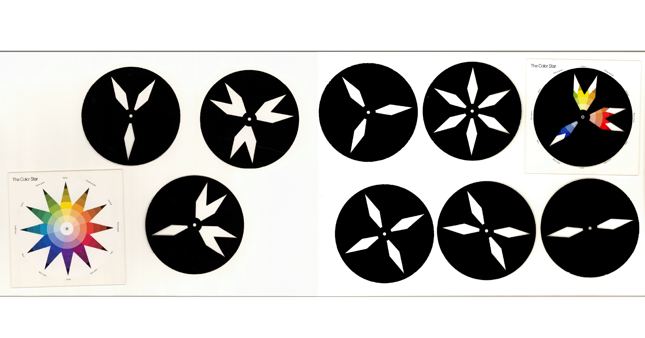Scanned components from Itten’s original Color Star book used as the basis for digital reconstruction