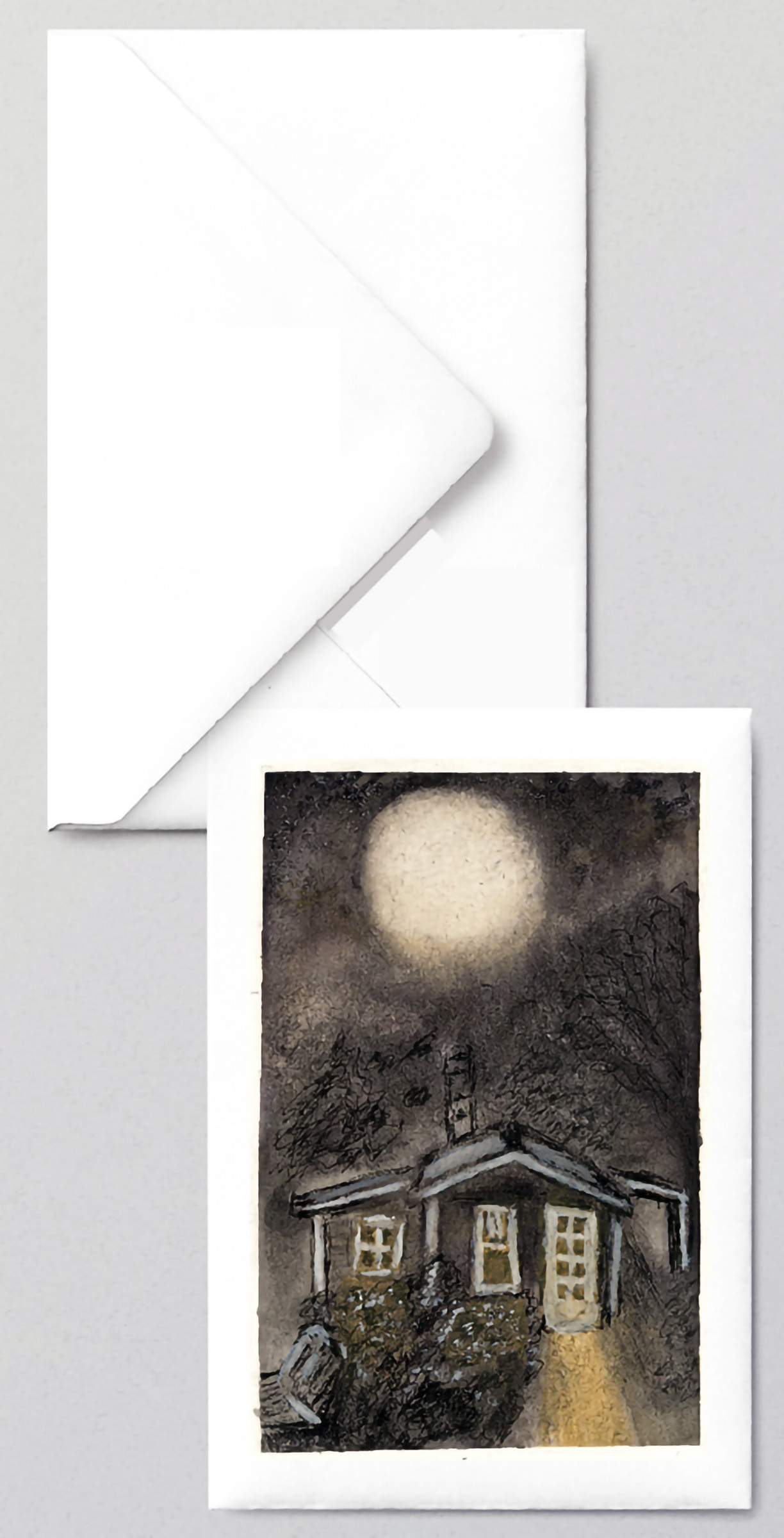Spooky greeting card mockup created from the After Dark illustration.