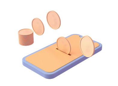 Coins coming out of phone