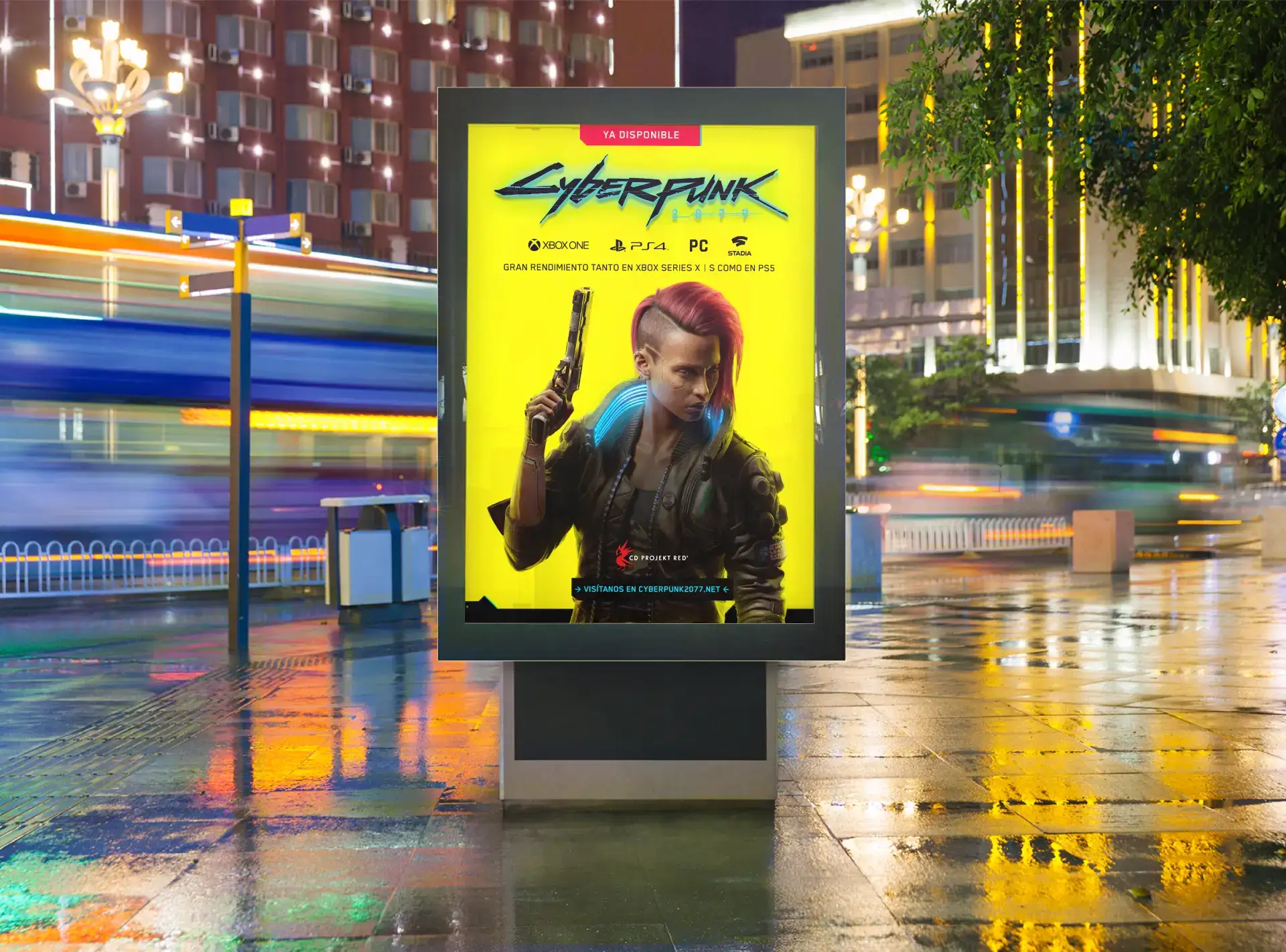 Propuesta de publicidad exterior para Cyberpunk 2077