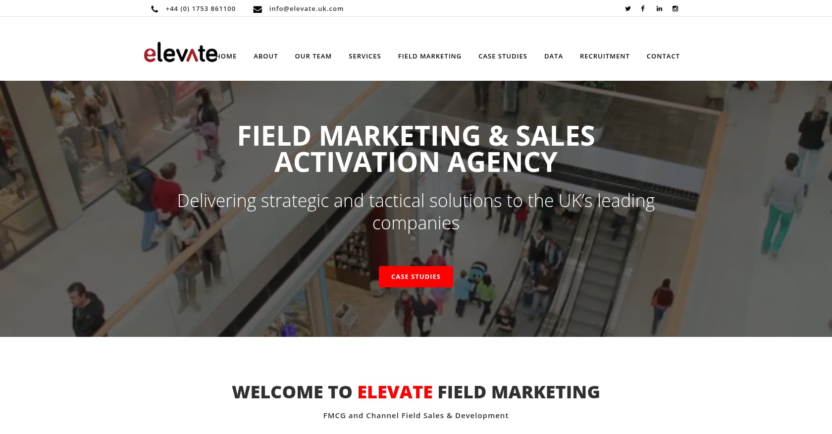 Elevate Field Marketing Screenshot