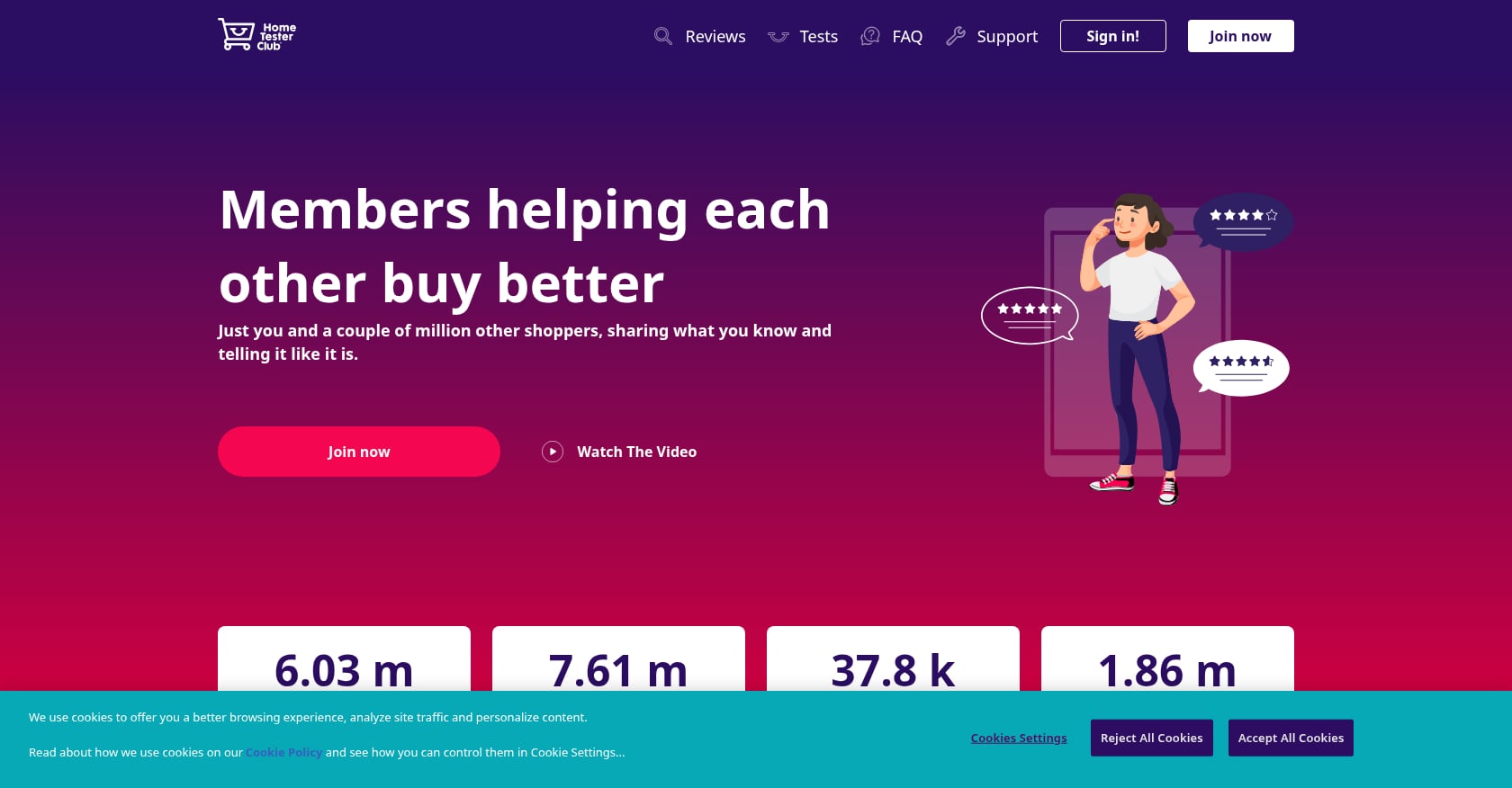 Sampling Platforms (Home Tester Club, BzzAgent, Influenster) Screenshot