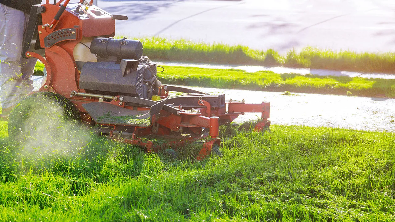 Lawn mowing and fertilization near me in Belleville by Ground Control Landscaping