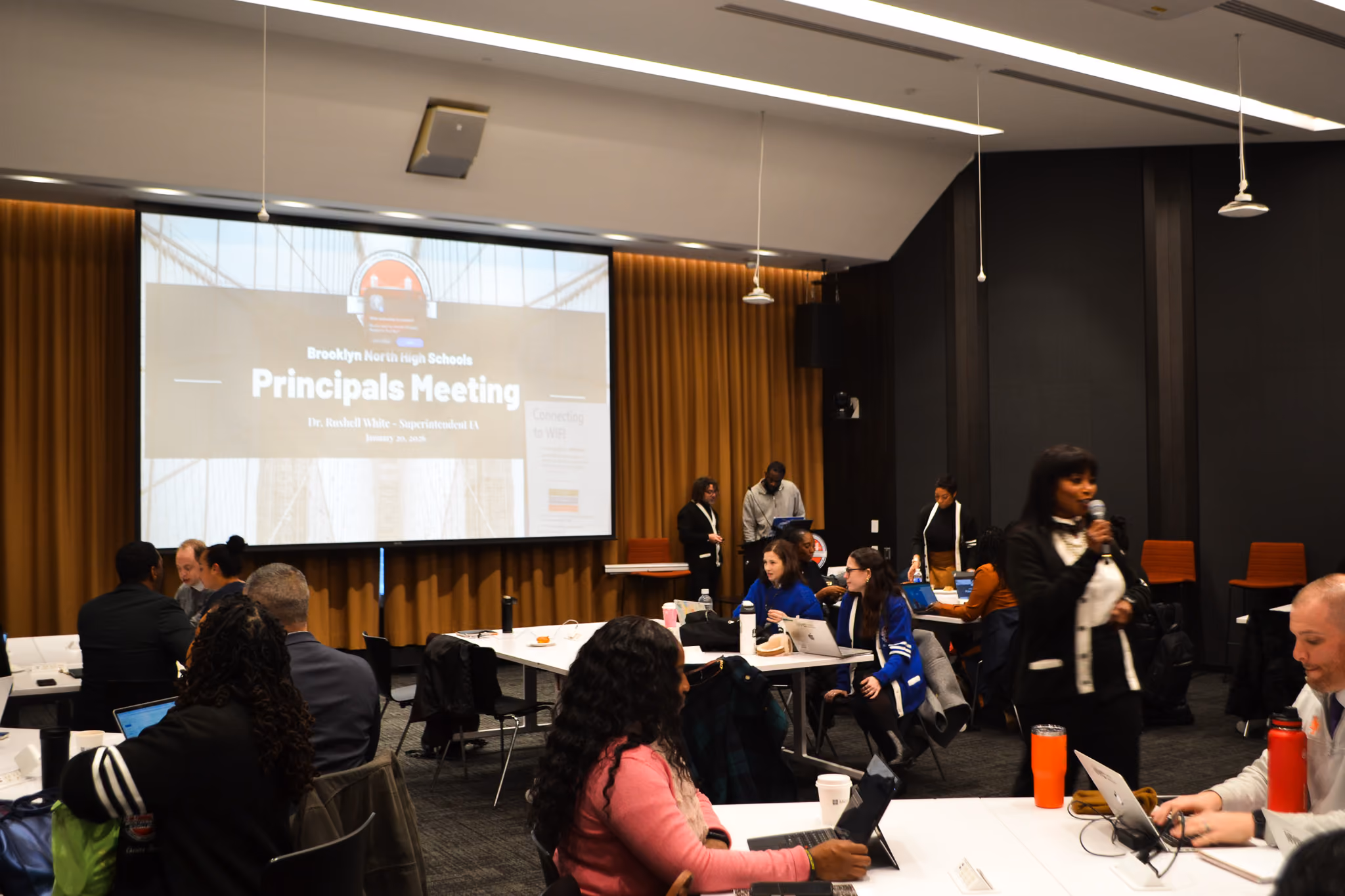 Principals meeting presentation at Brooklyn North High Schools district gathering