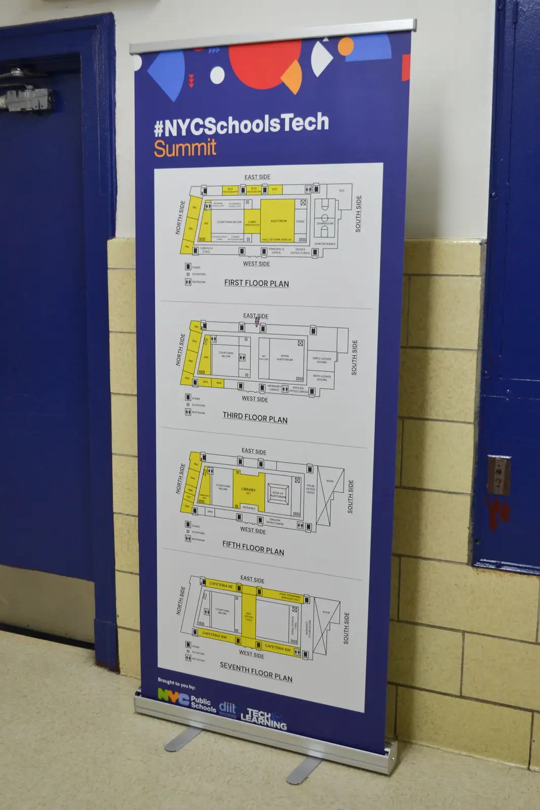 NYCSchoolsTech Summit venue floor plan banner display