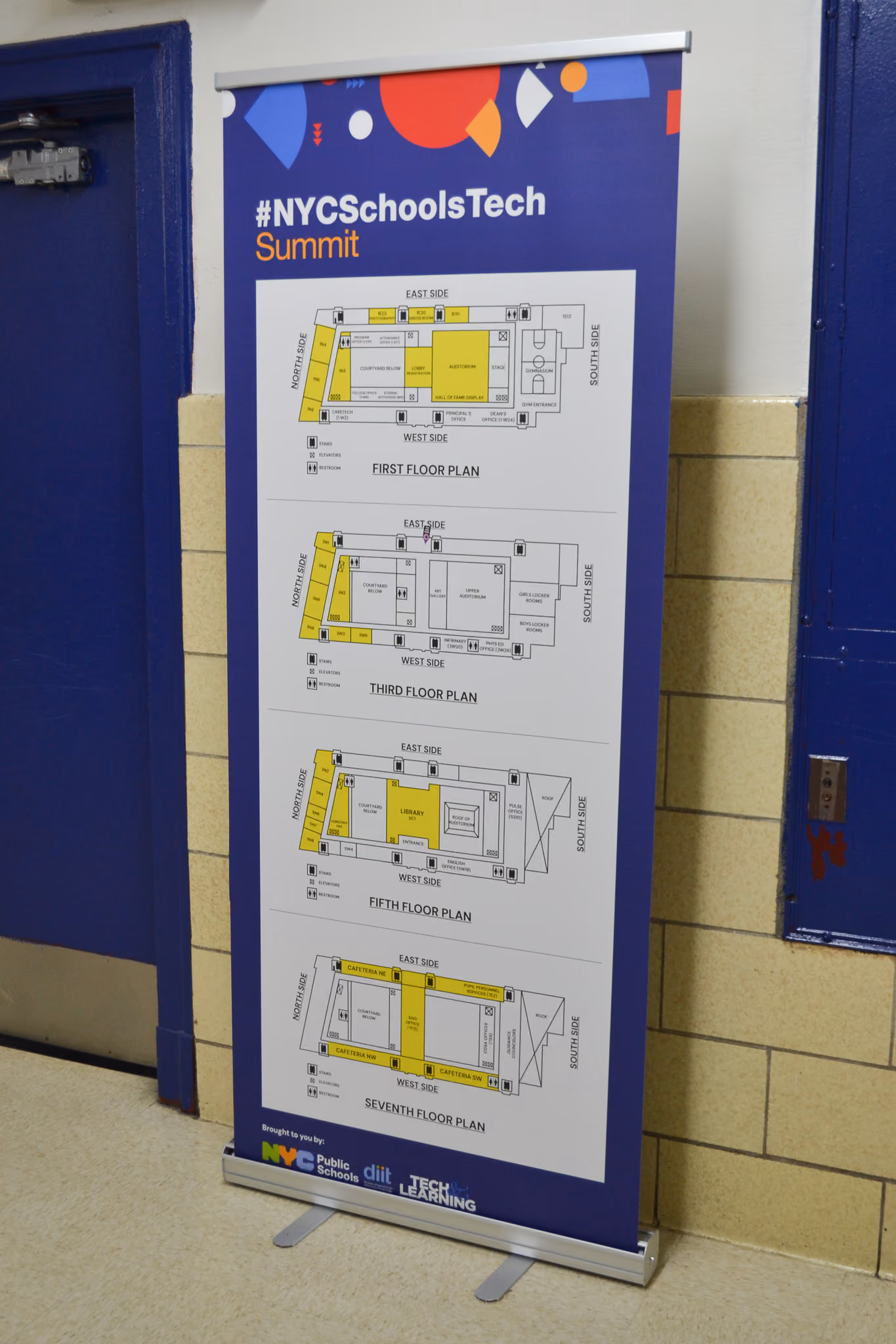 NYCSchoolsTech Summit venue floor plan banner display
