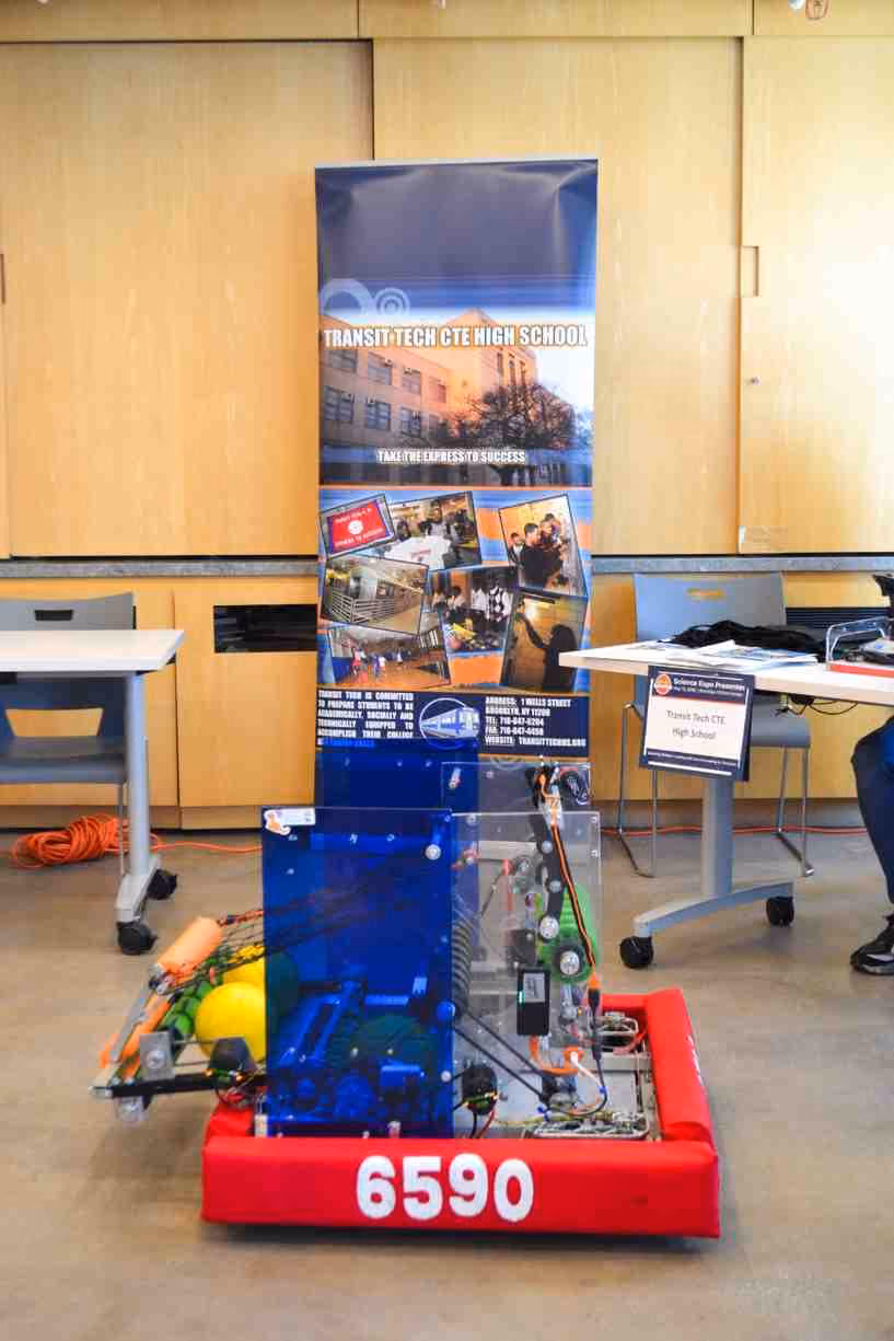 Transit Tech CTE High School robotics team 6590 competition robot display