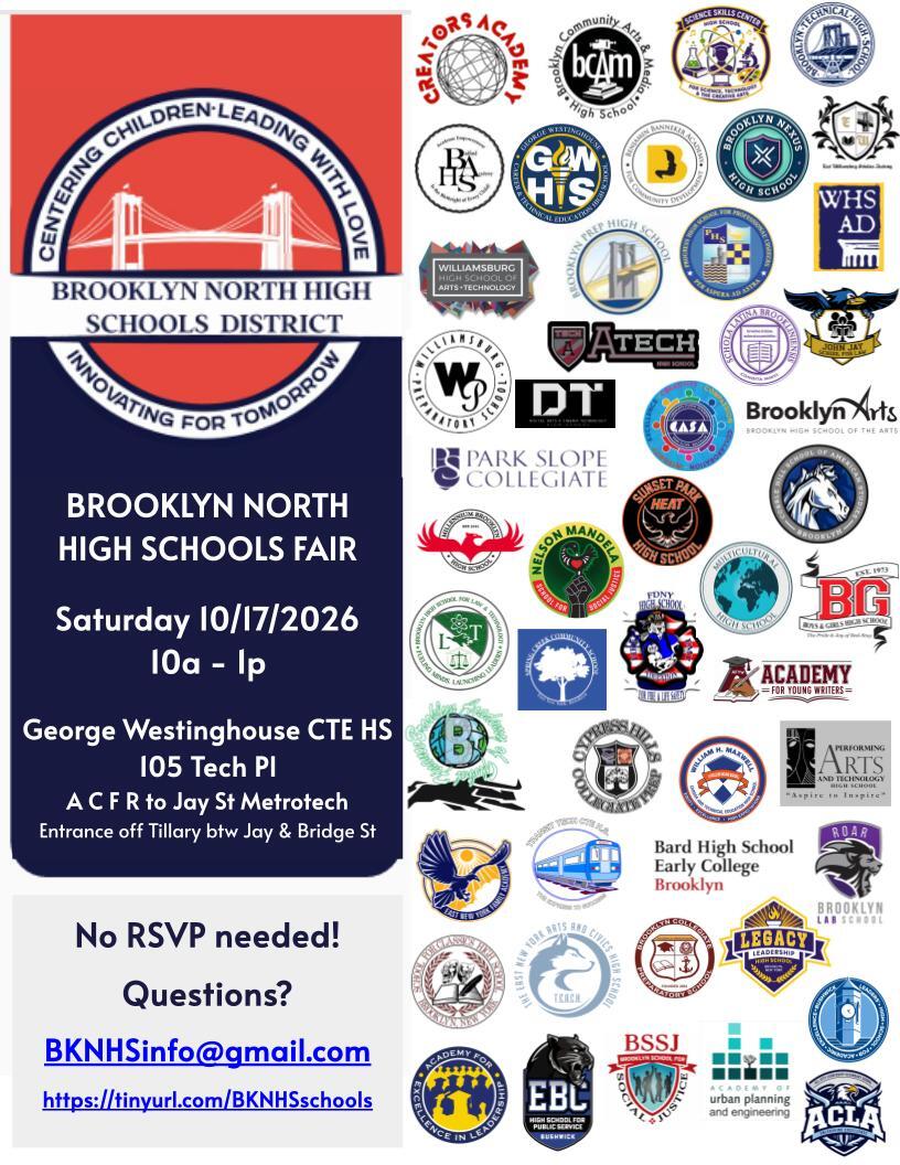 Brooklyn North High Schools Fair flyer Saturday October 17 2026