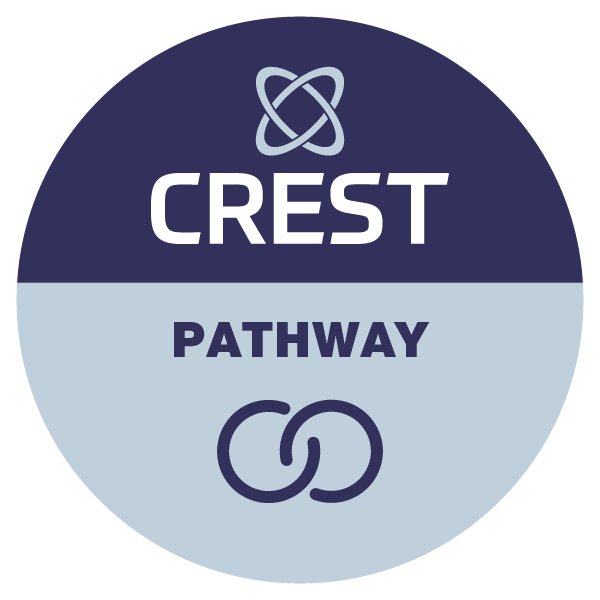 Our CREST Pathway badge on Credly