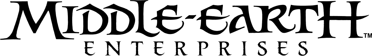 Middle-Earth Enterprises trademark logo in gothic black lettering on white background