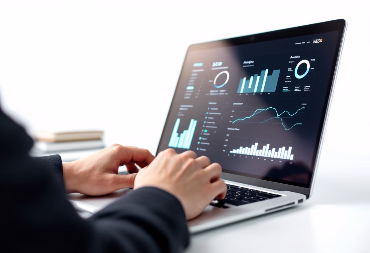 image of seo analytics on a laptop