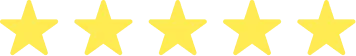Five yellow stars in a horizontal row on a black background.