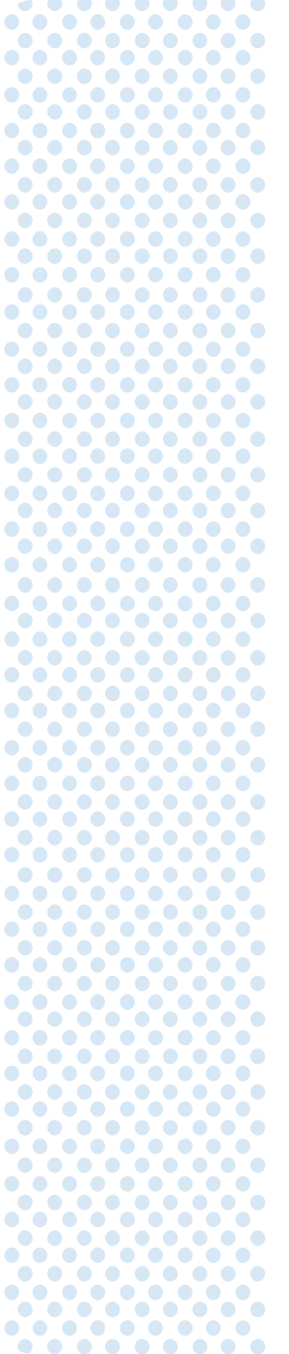 Vertical pattern of evenly spaced light blue dots on a transparent background.