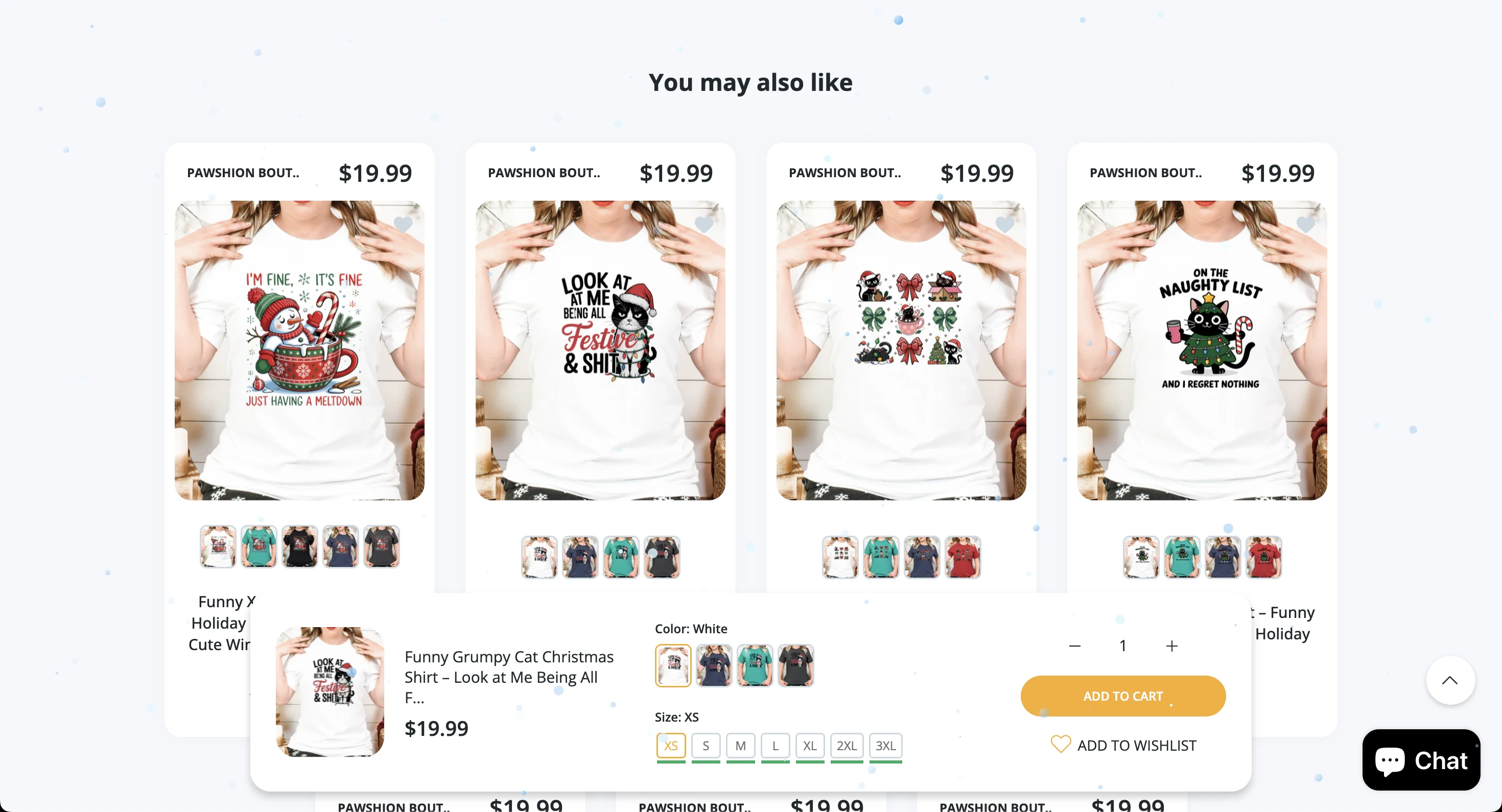 Pawshion Boutique quick add cart experience designed to reduce friction in the purchase path