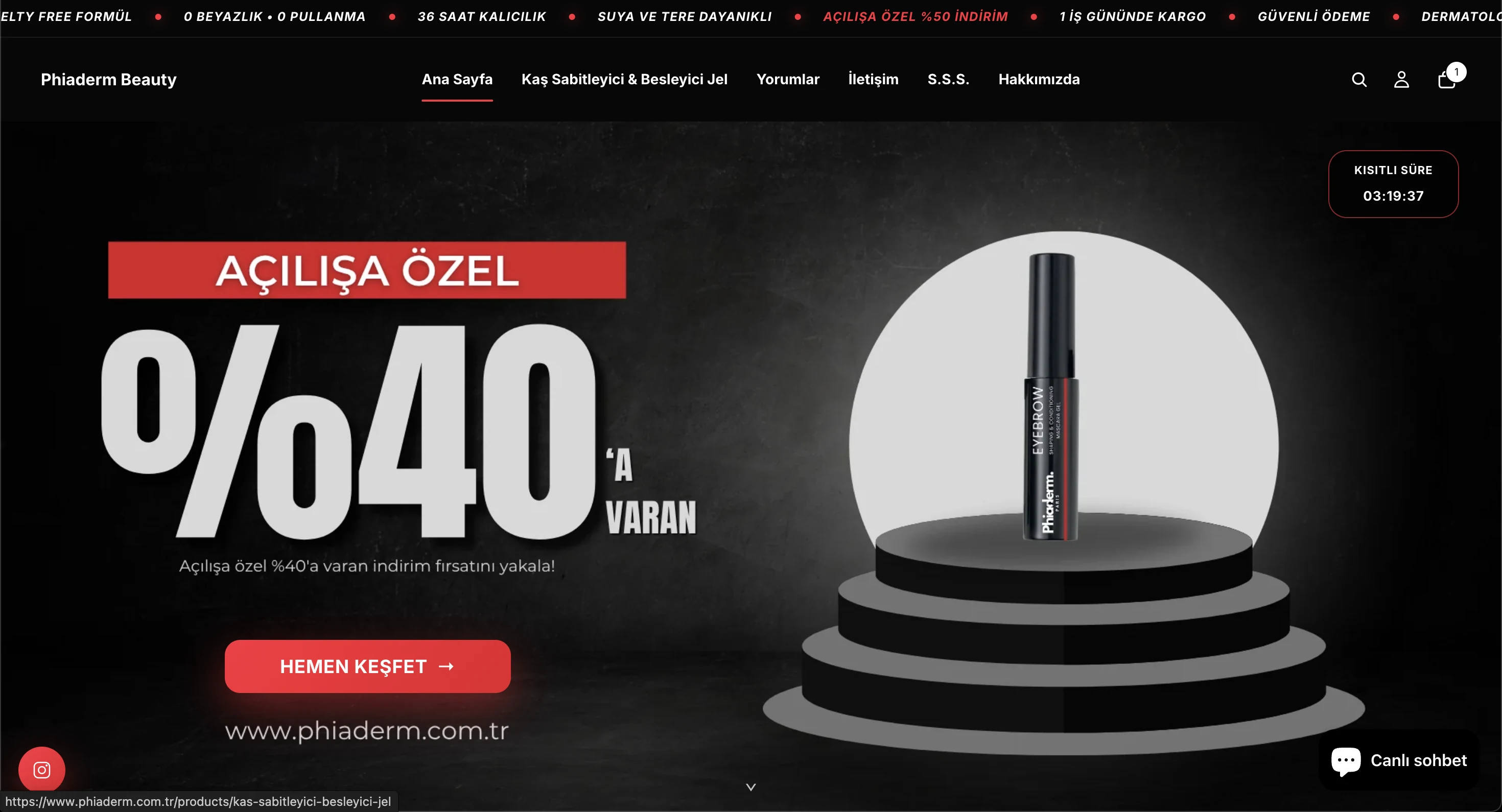 Phiaderm Beauty hero promo banner