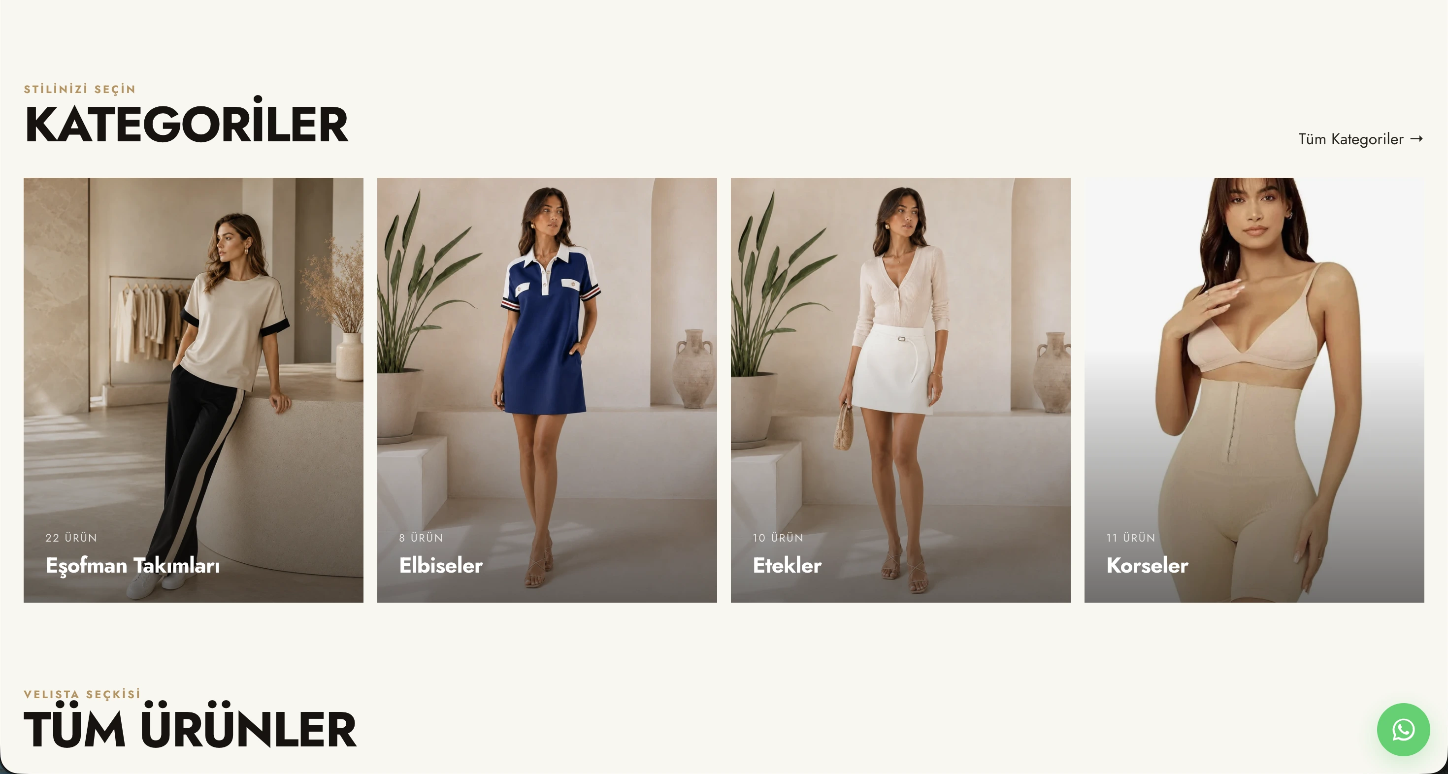 Velista Shopify category and collection section redesigned for clearer clothing discovery and navigation