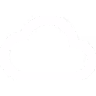 Simple white cloud icon on a black background.