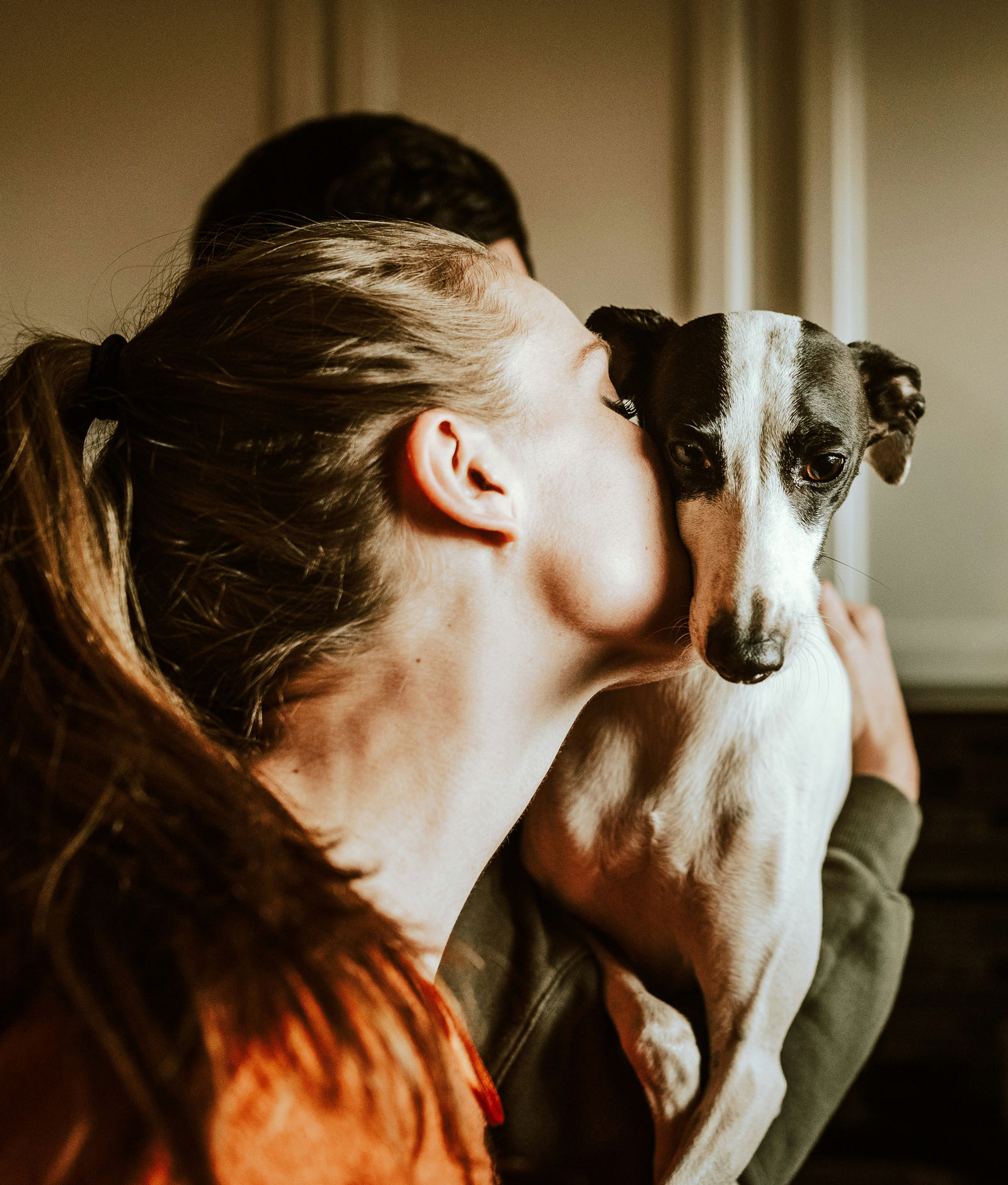 Man with greyhound