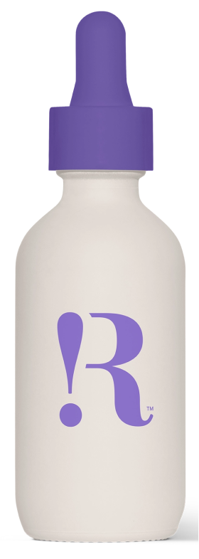 Glass bottle filled with Sermorelin pills and labeled with the roarMd's logo in white.