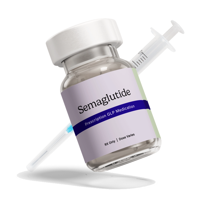 RoarMD Semaglutide injection vial and syringe for medical weight loss treatments.