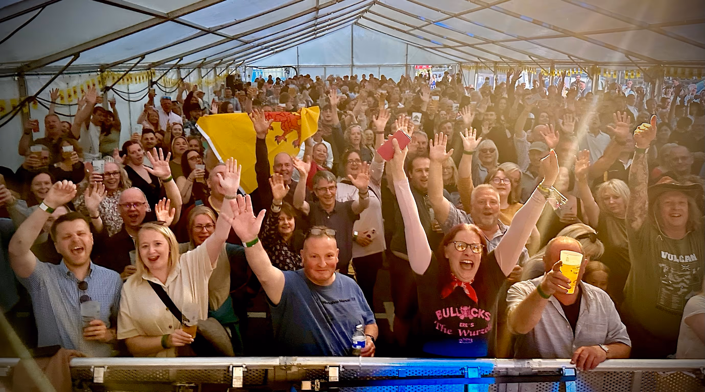 People celebrating Somerset Day.