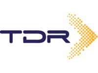 TDR with a right-pointing arrow made of orange dots.