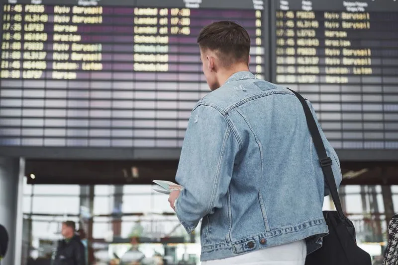 Man at airport.