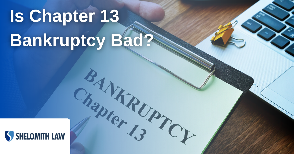 Person contemplating if chapter 13 bankruptcy is bad for their financial situation.