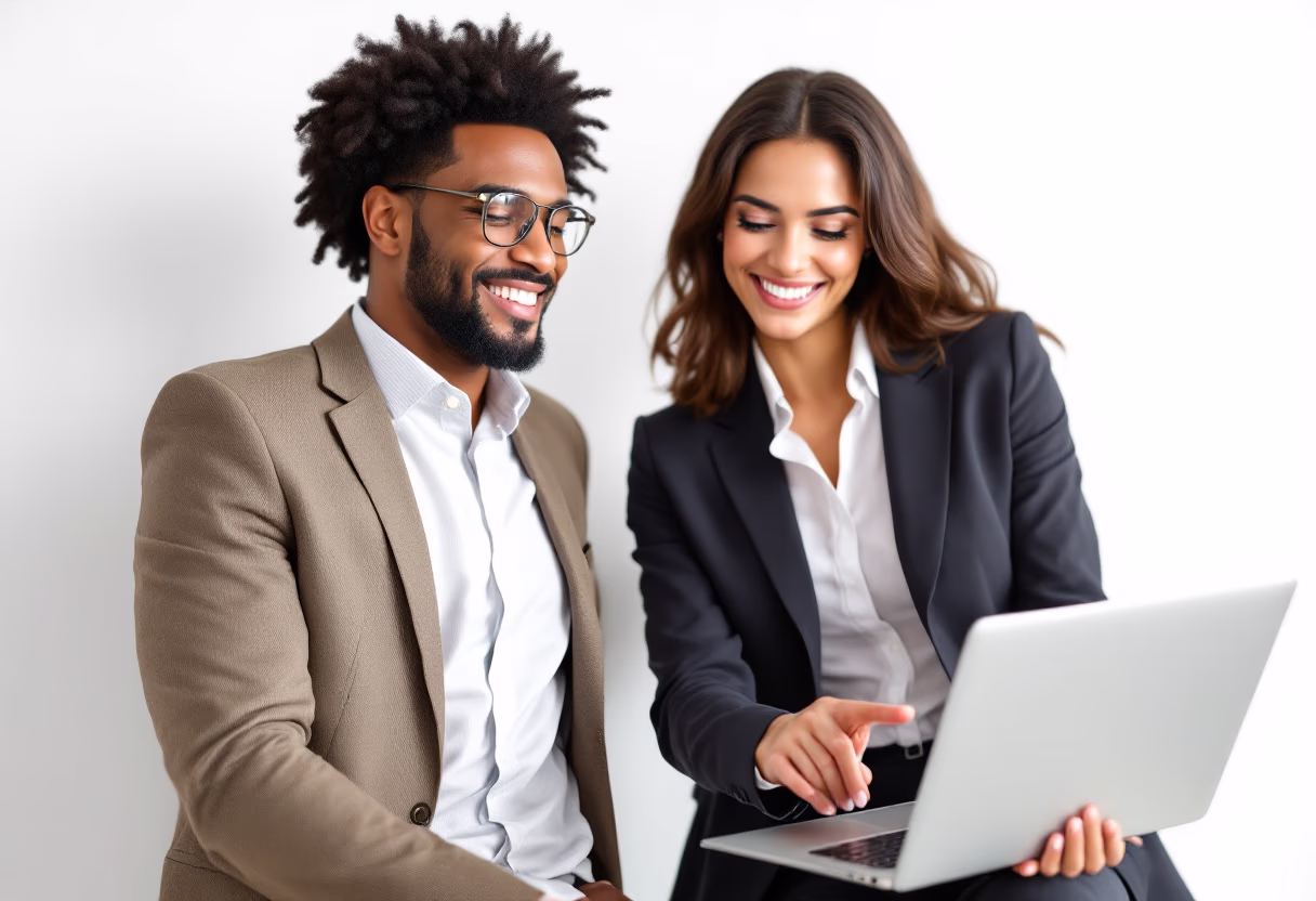 image of satisfied business client with accountant