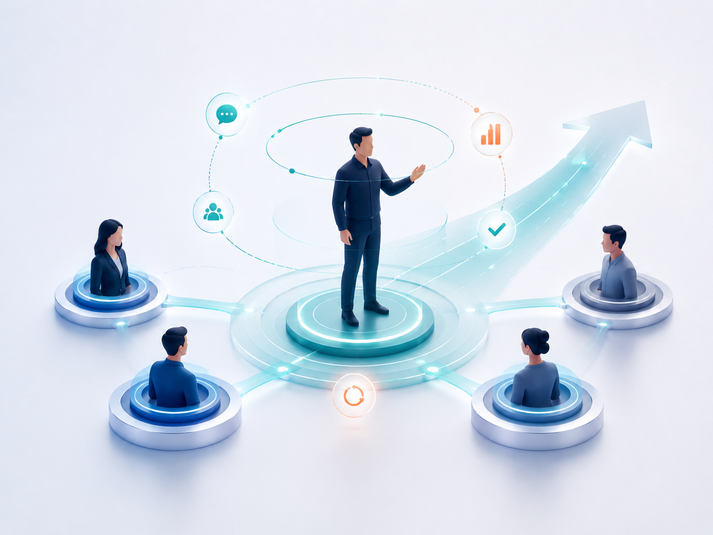 image of a diverse team in a meeting (for a edtech)