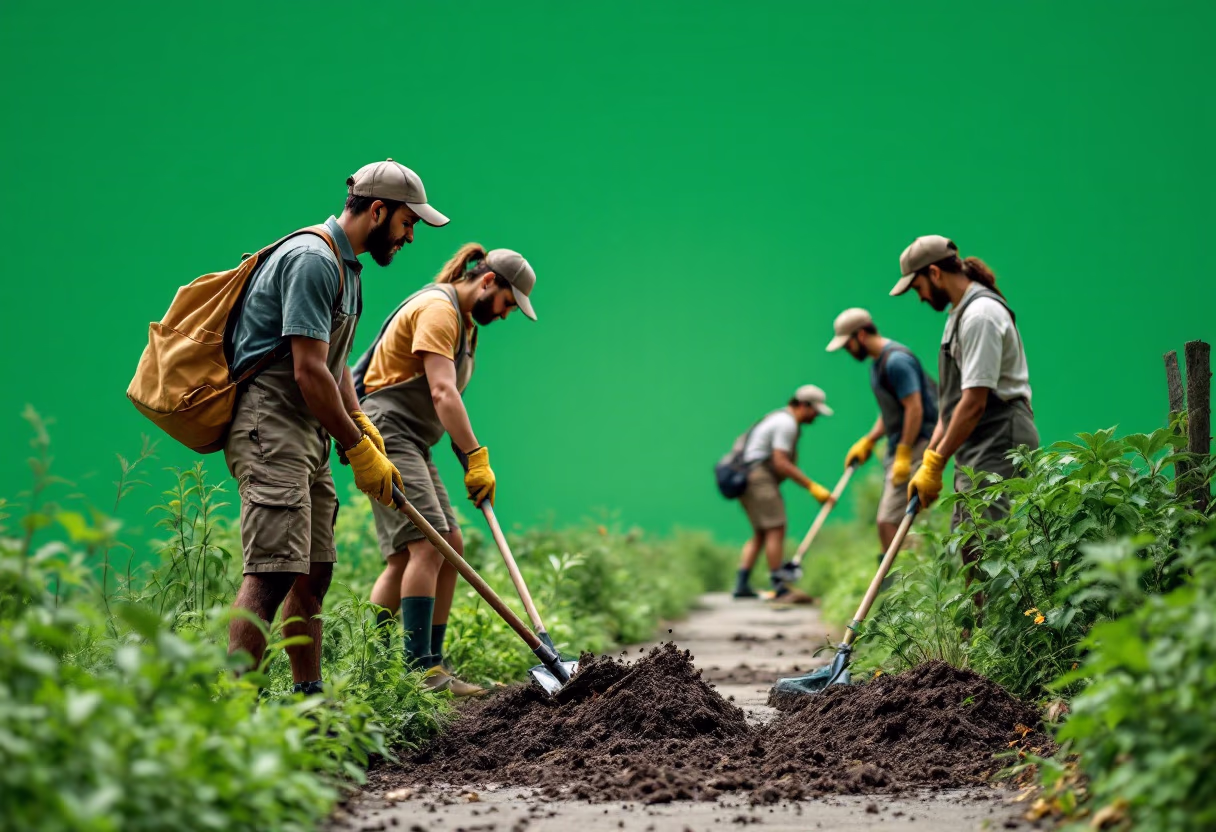 image of group of volunteers helping in a community