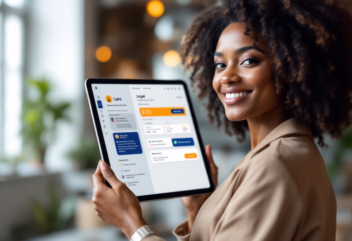 [interface] image of legal software interface on a tablet (for a legal tech)