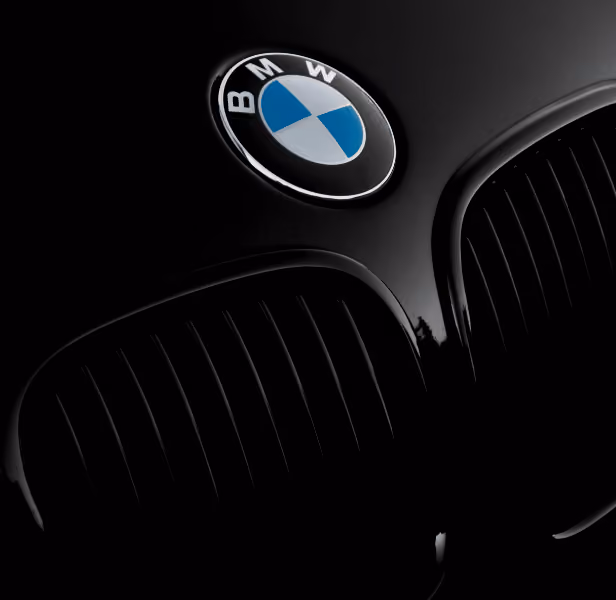 Front of BMW vehicle.