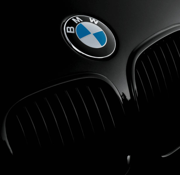 Front of BMW vehicle.