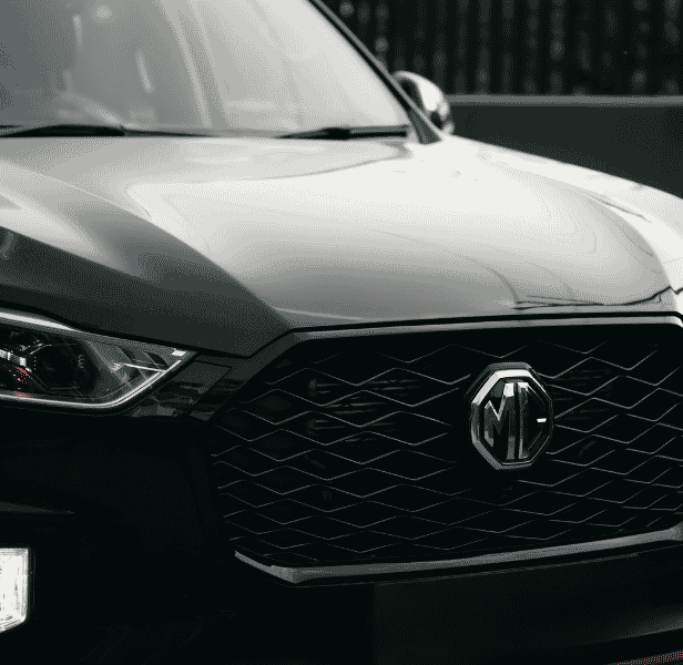 Front of MG vehicle.