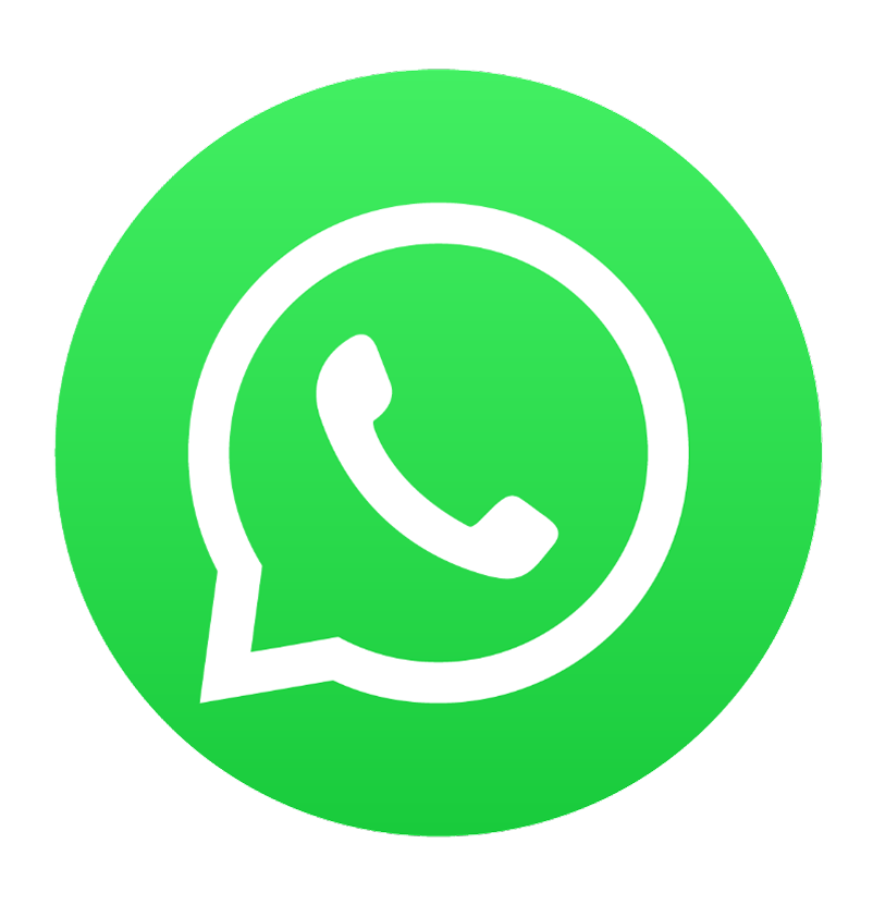 WhatsApp logo with white phone icon inside a green speech bubble circle.