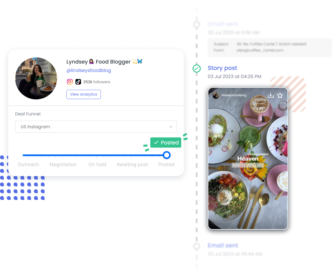 Influencer Profile Showing on an Influencer Marketing Platform
