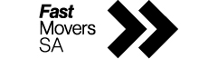 Fast Movers SA Logo LockUp - Black & White Version