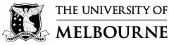 University of Melbourne Horizontal Logo - Black & White Version