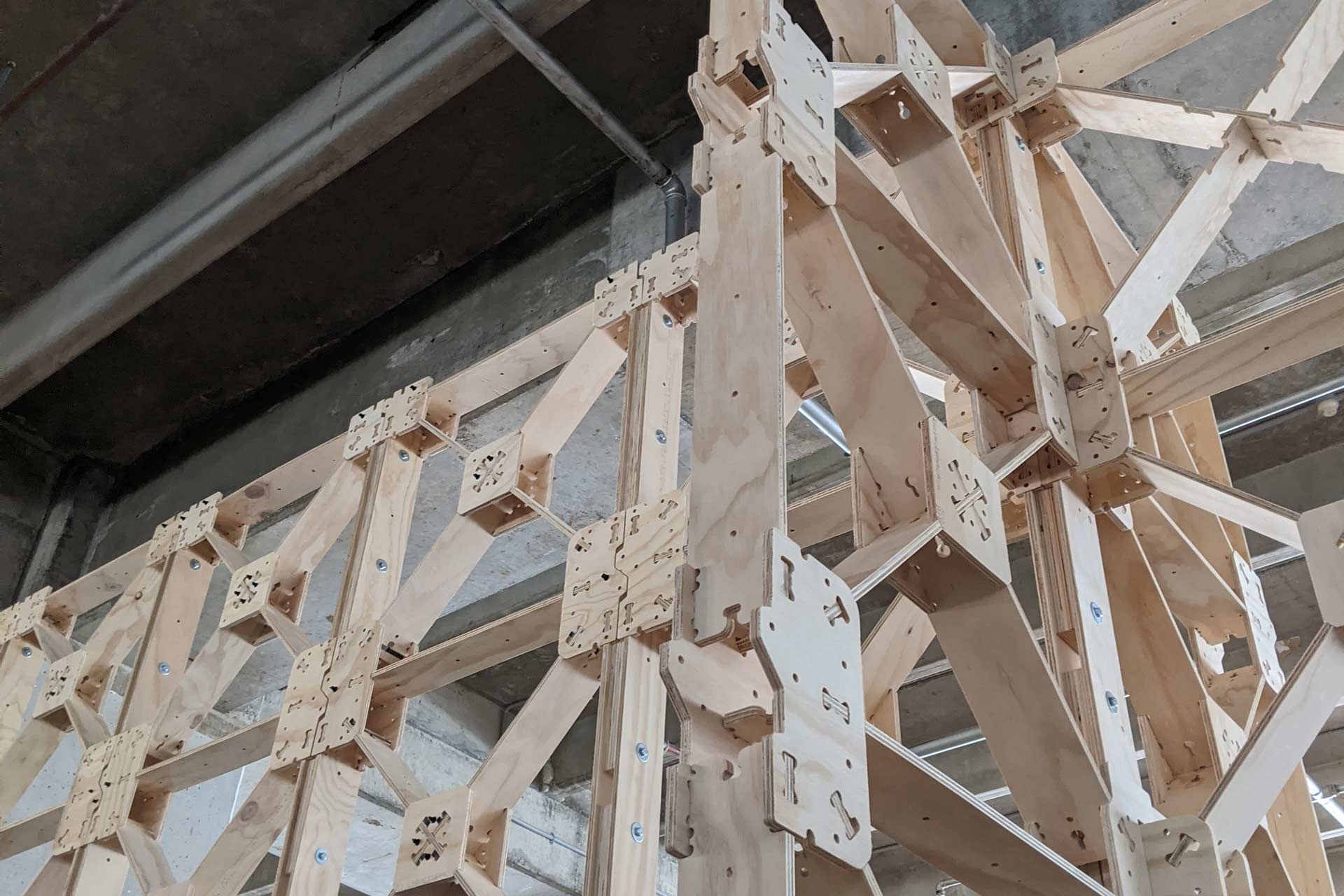 A close up of bare XFrame panels.