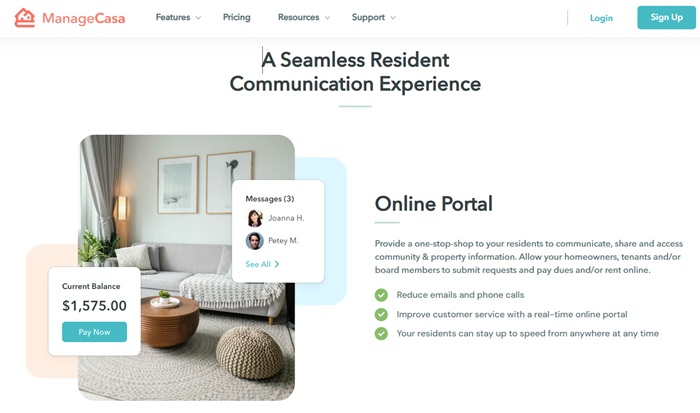managecasa seamless experience