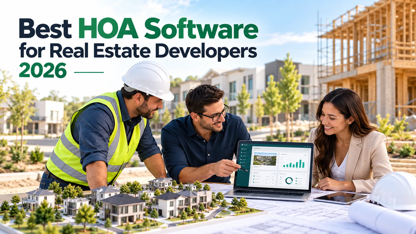 Real estate manager using HOA software to oversee multiple residential communities from one dashboard.