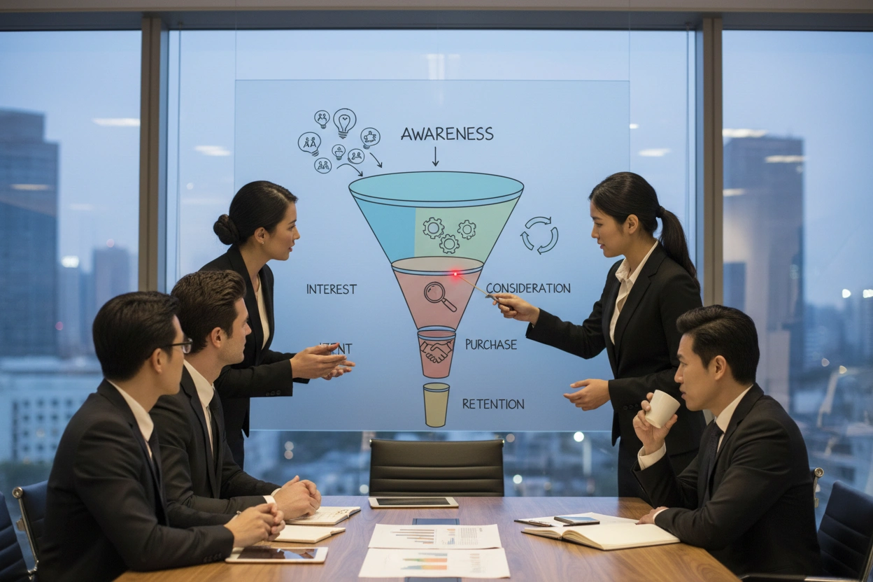 Professional image illustrating Sales Funnel Optimization