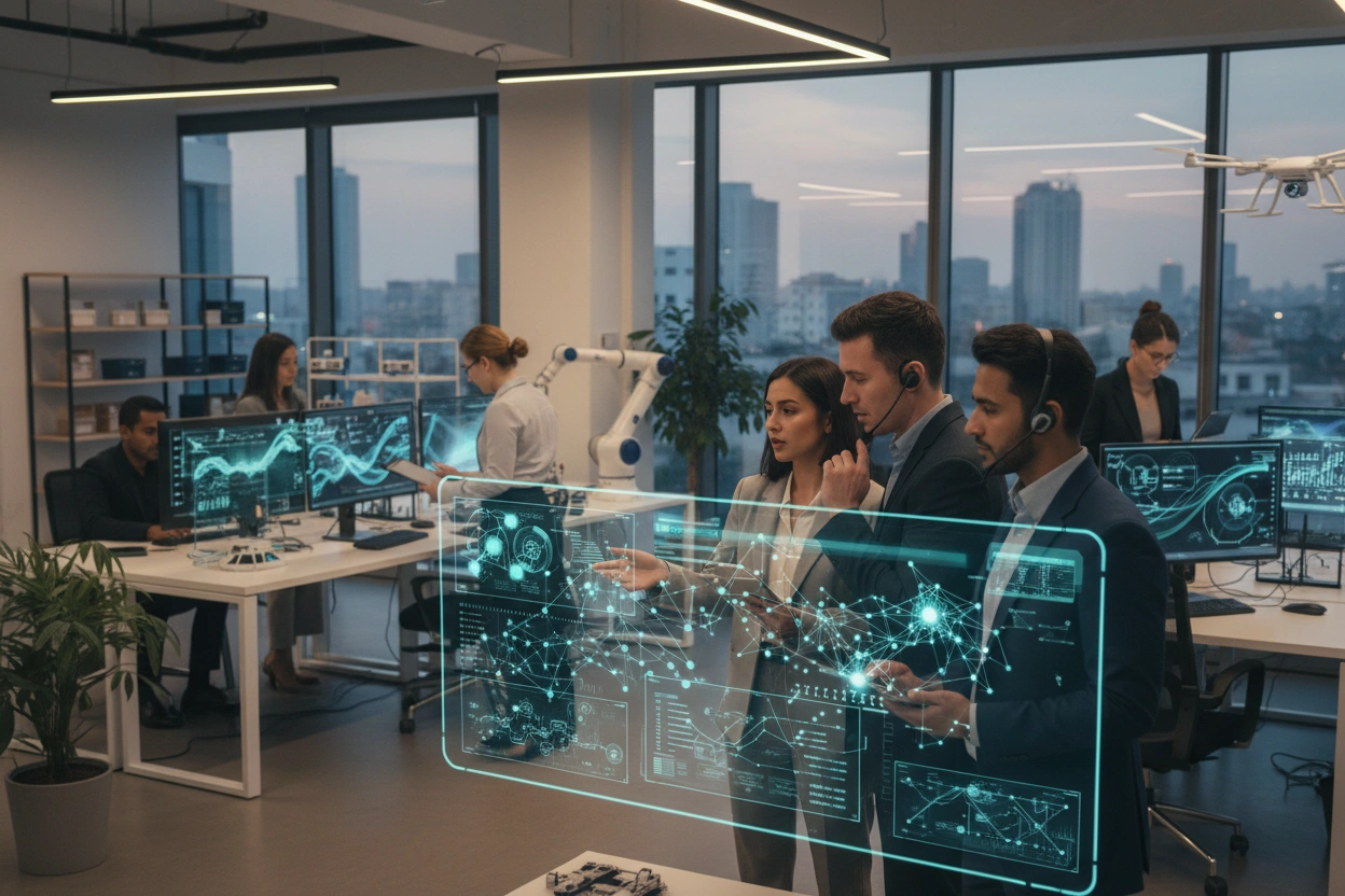 Professional image illustrating Case Studies: AI Business Applications in Action