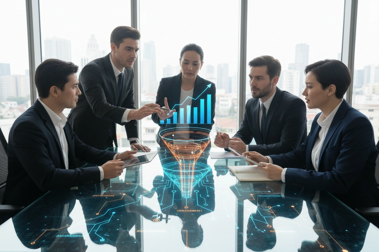 Professional image illustrating Optimizing the Sales Funnel
