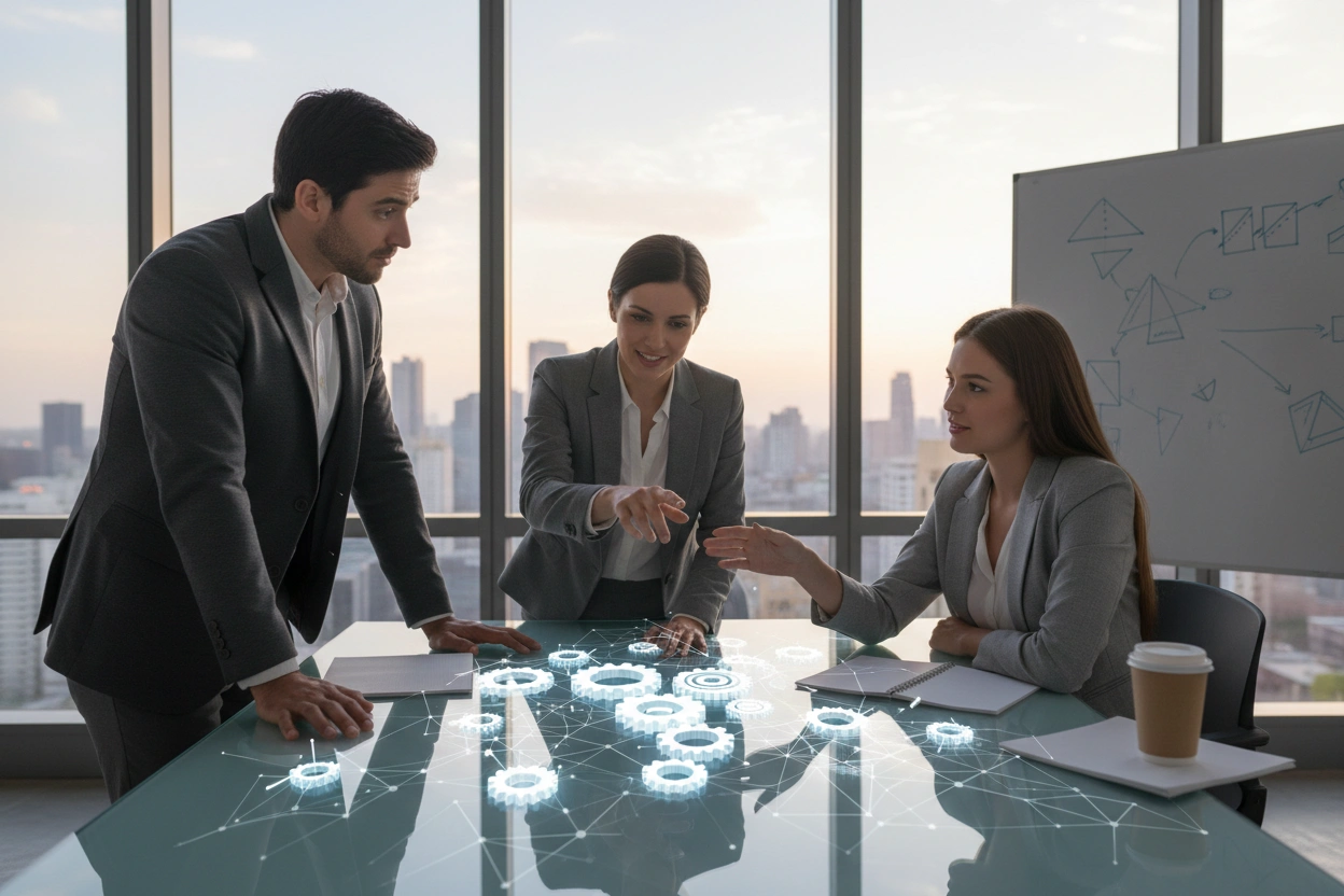 Professional image illustrating Common Misconceptions About AI in Business