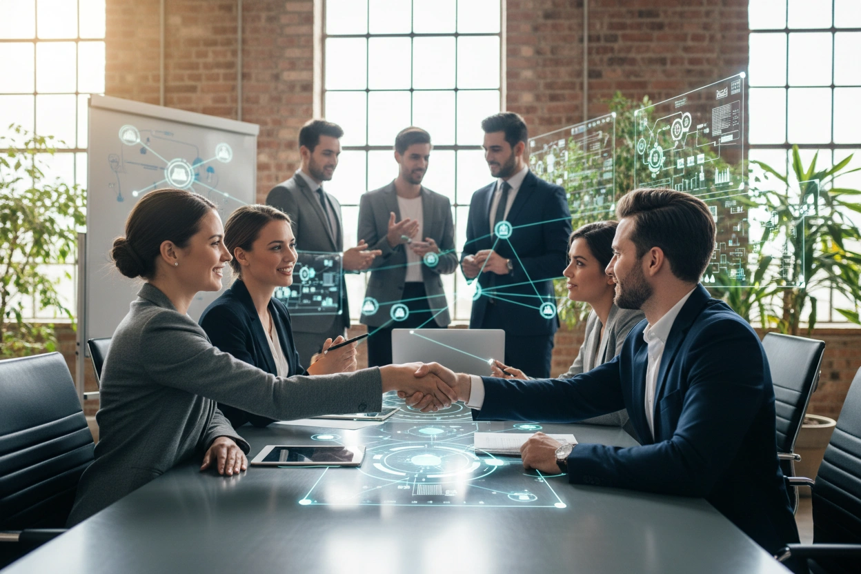 Professional image illustrating Digital Marketing Techniques for B2B Networking