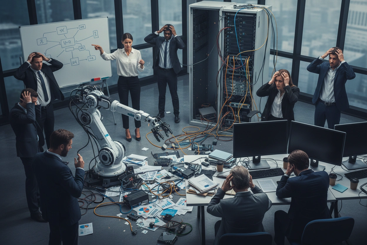 Professional image illustrating Common Pitfalls in AI and Machine Learning Implementation